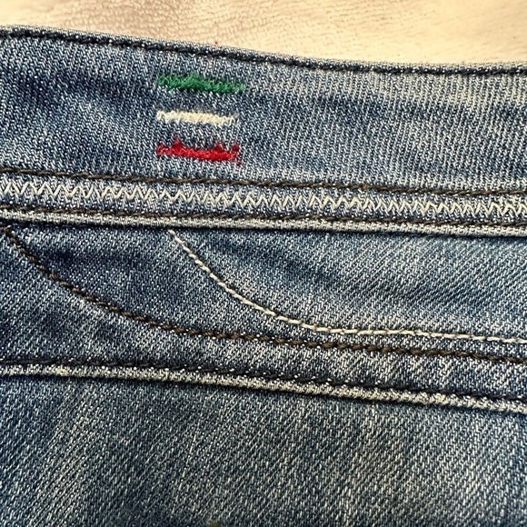 Diesel Lowky Italian Denim Jeans Straight Leg Metallic Embroidered Size W28 L32 - Picture 10 of 15